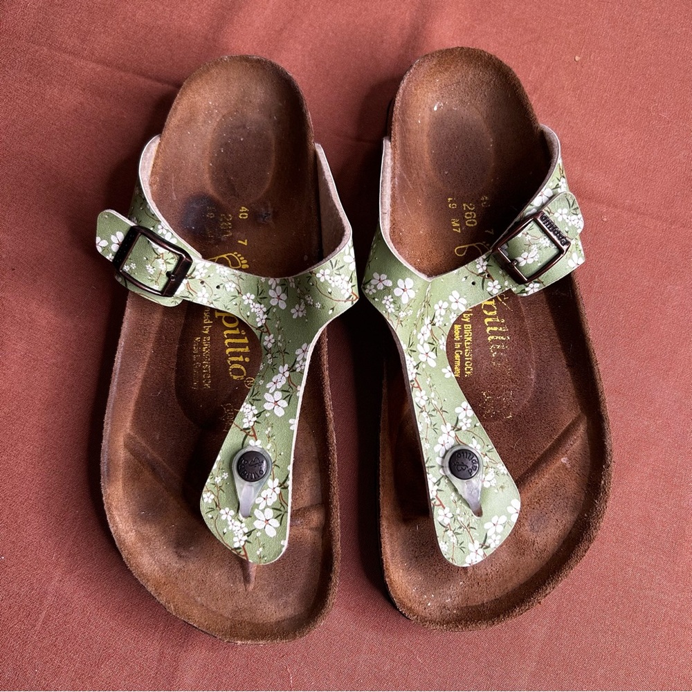 Papillio Green Floral Women's Sandals